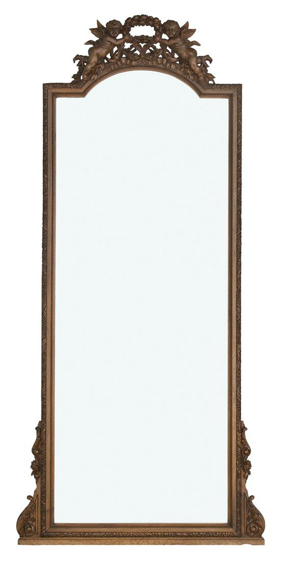 French Carved Walnut Pier Mirror (1 of 2)