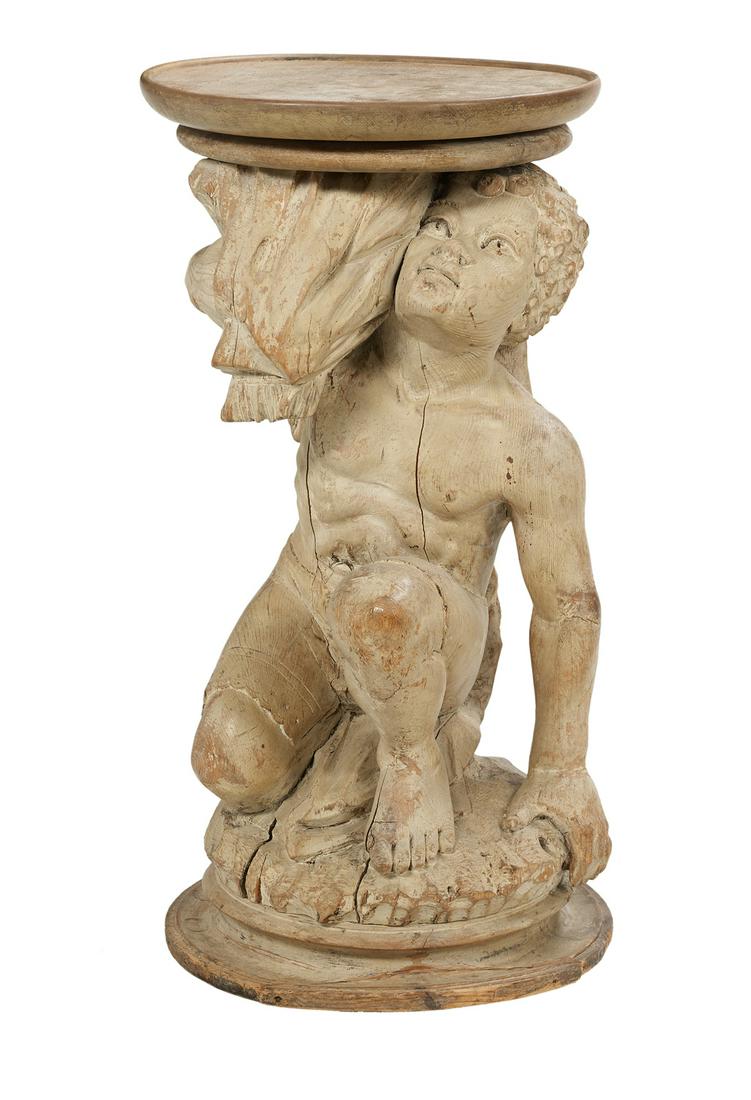 Italian Carved Wooden Pedestal (1 of 3)
