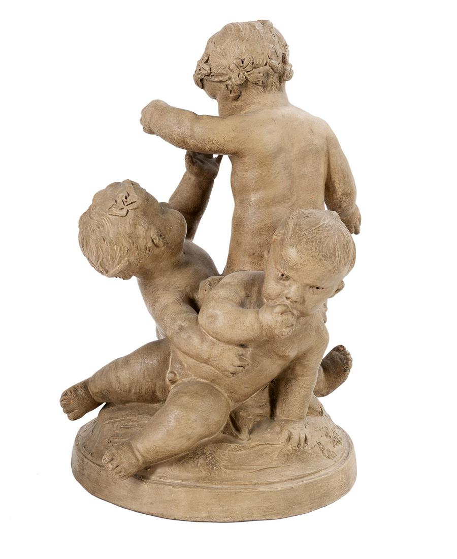 Continental Terracotta of Three Playful Putti (1 of 3)