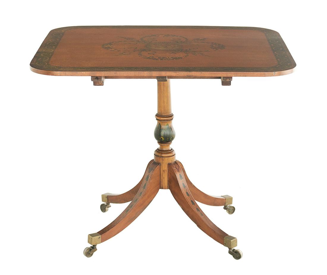 Edwardian Satinwood Tilt-Top Center Table (1 of 1)