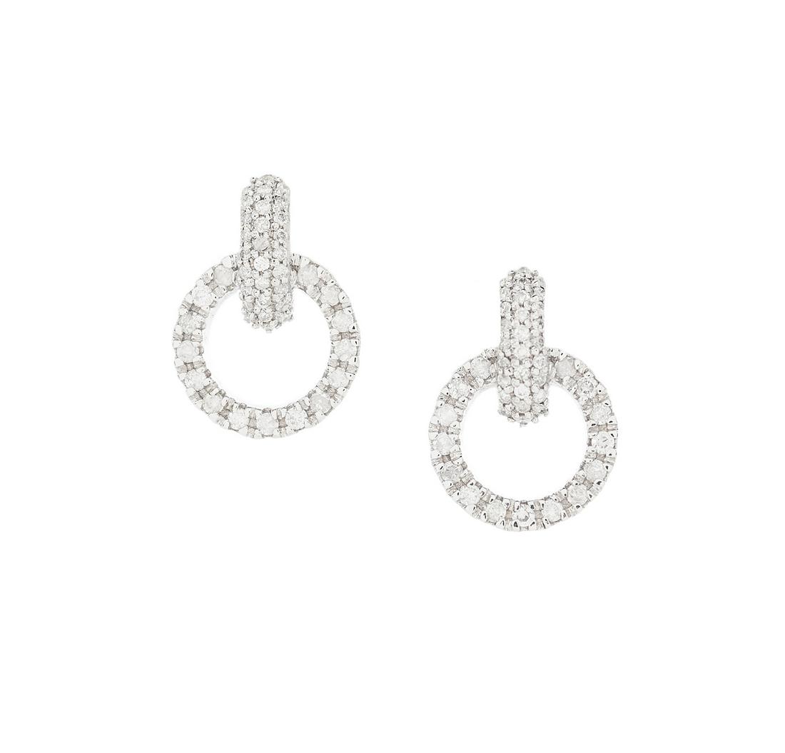 Pair of Diamond Door Knocker Earrings (1 of 1)