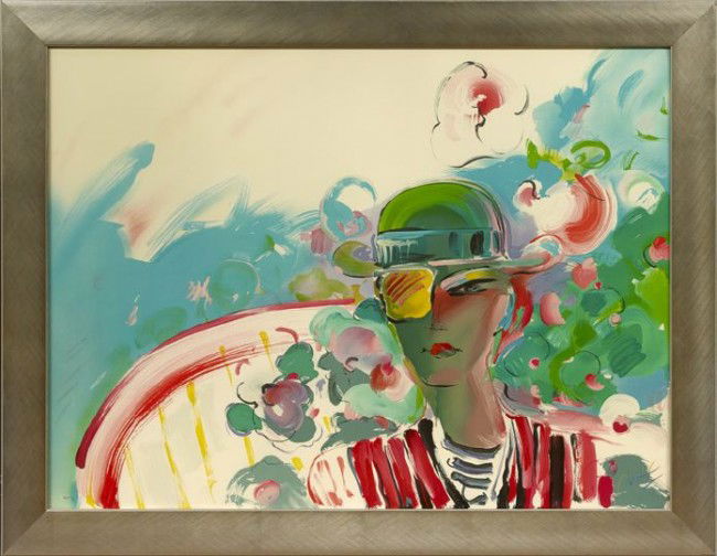 Peter Max (American, b. 1937): Peter Max (American, b. 1937) "French Zero's Girlfriend", 1990, color lithograph, numbered in pencil "MP 6/10", signed lower right, sight 26-1/4" x 35-1/4". Glazed and framed.