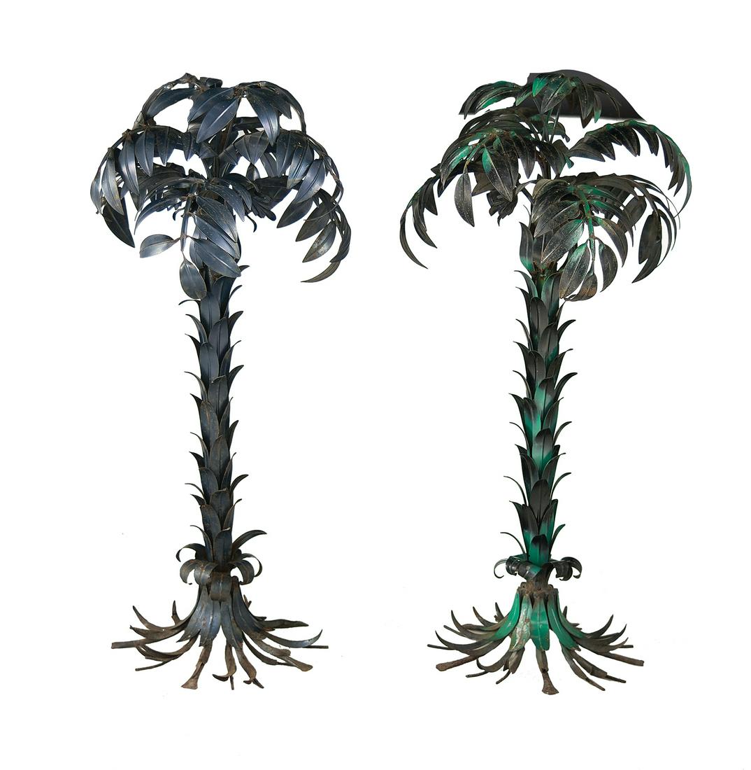 Pair of Hollywood Regency Palm Tree Lamps (1 of 1)
