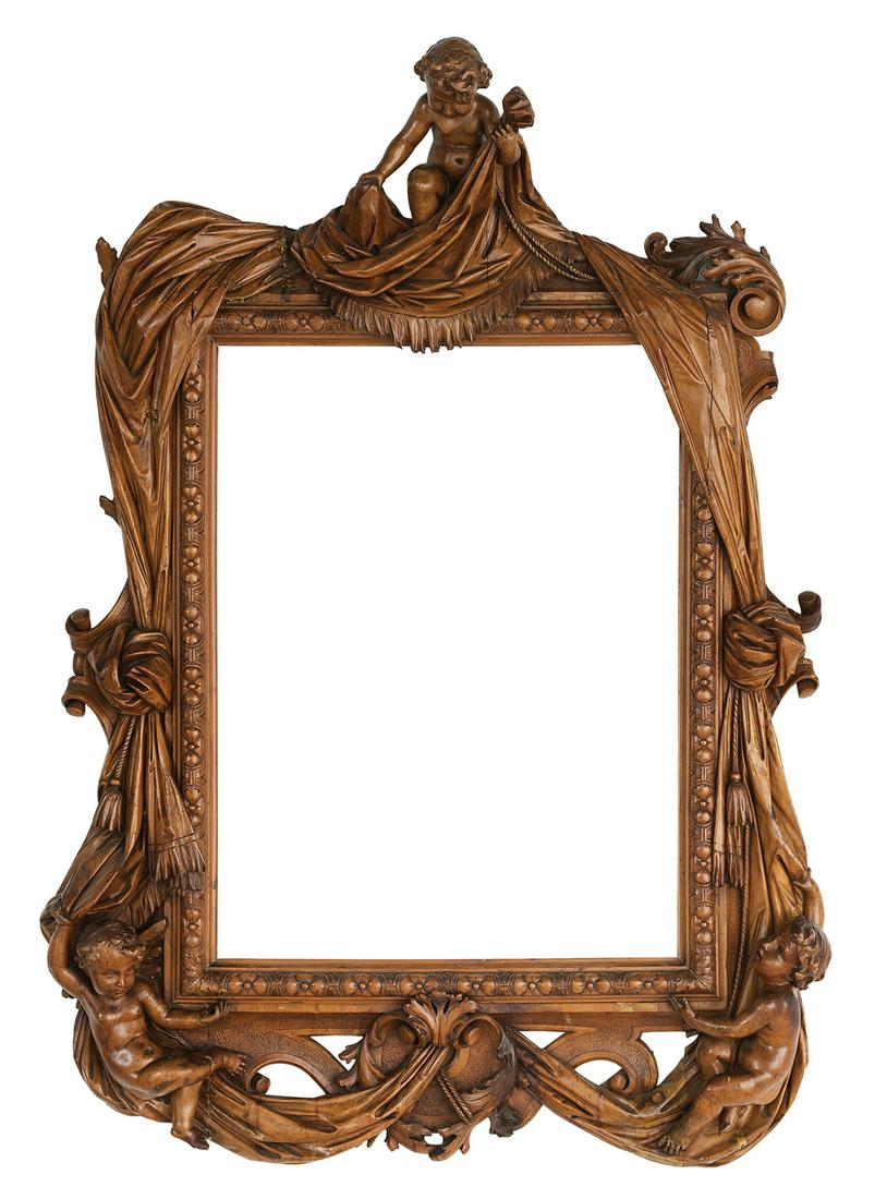 Italian Carved Wooden Mirror in the Baroque Taste (1 of 1)