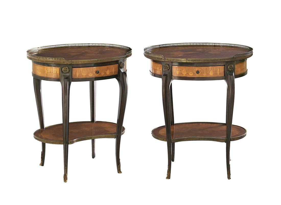 Pair of Louis XV/XVI-Style Occasional Tables (1 of 1)