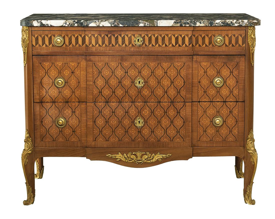 Louis XV/XVI-Style Marble-Top Commode (1 of 3)