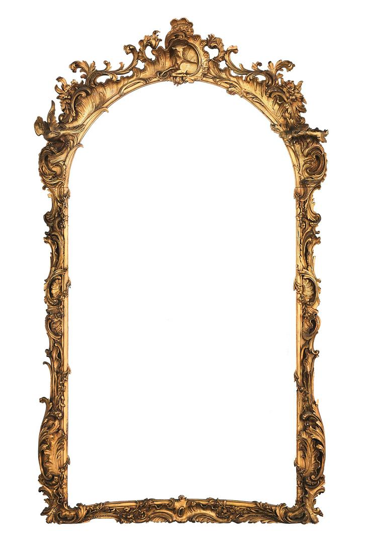 Large Carved Giltwood Mirror (1 of 2)
