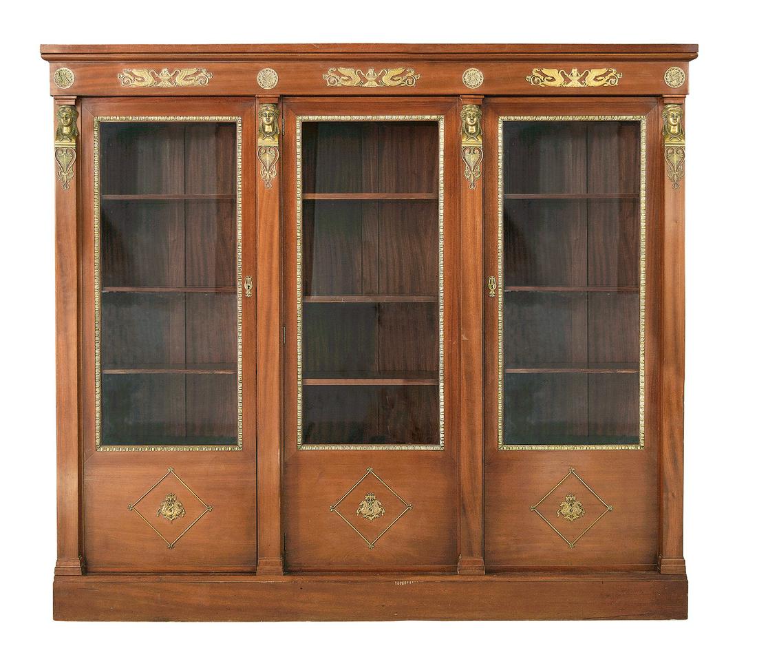 Empire-Style Mahogany Bibliotheque (1 of 3)