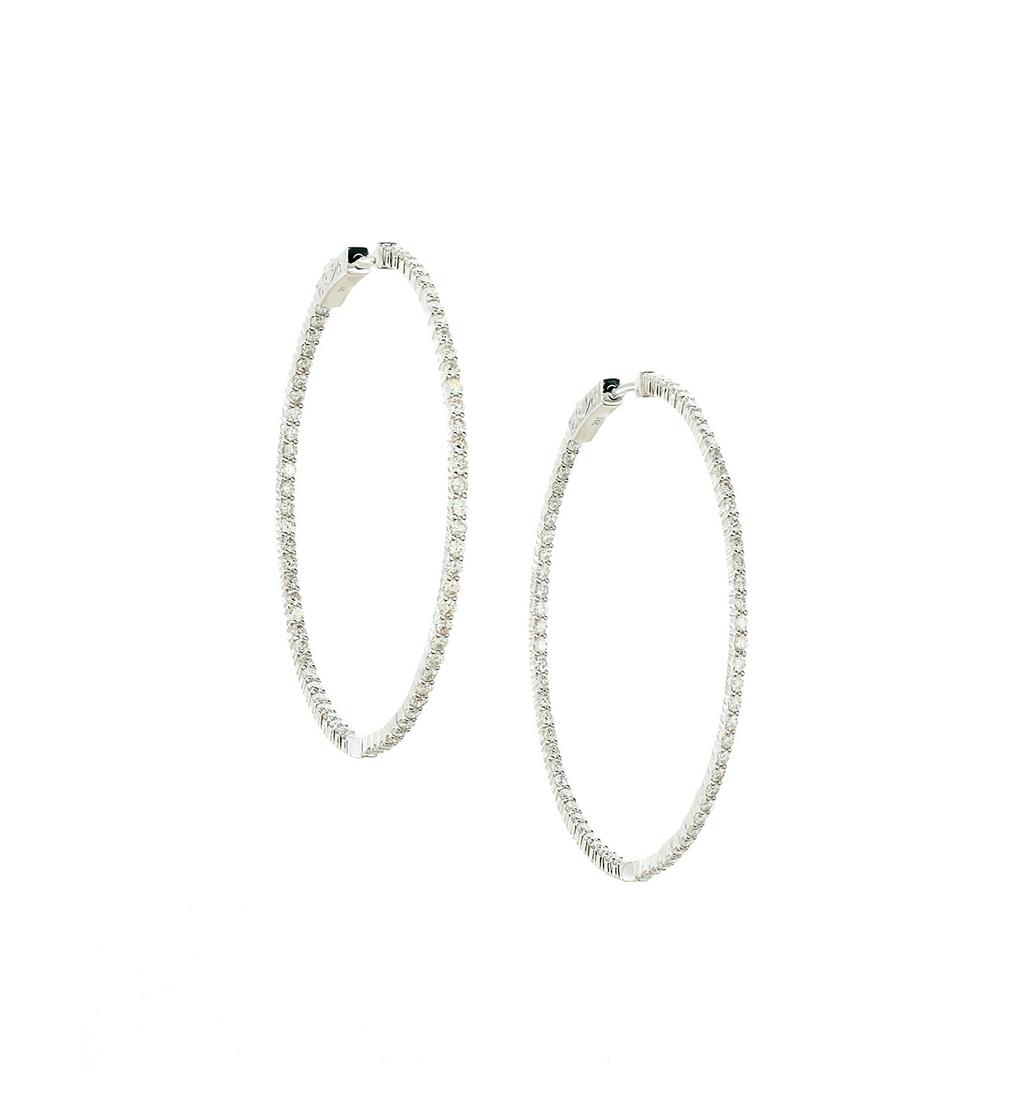 Pair of Diamond Hoop Earrings (1 of 1)