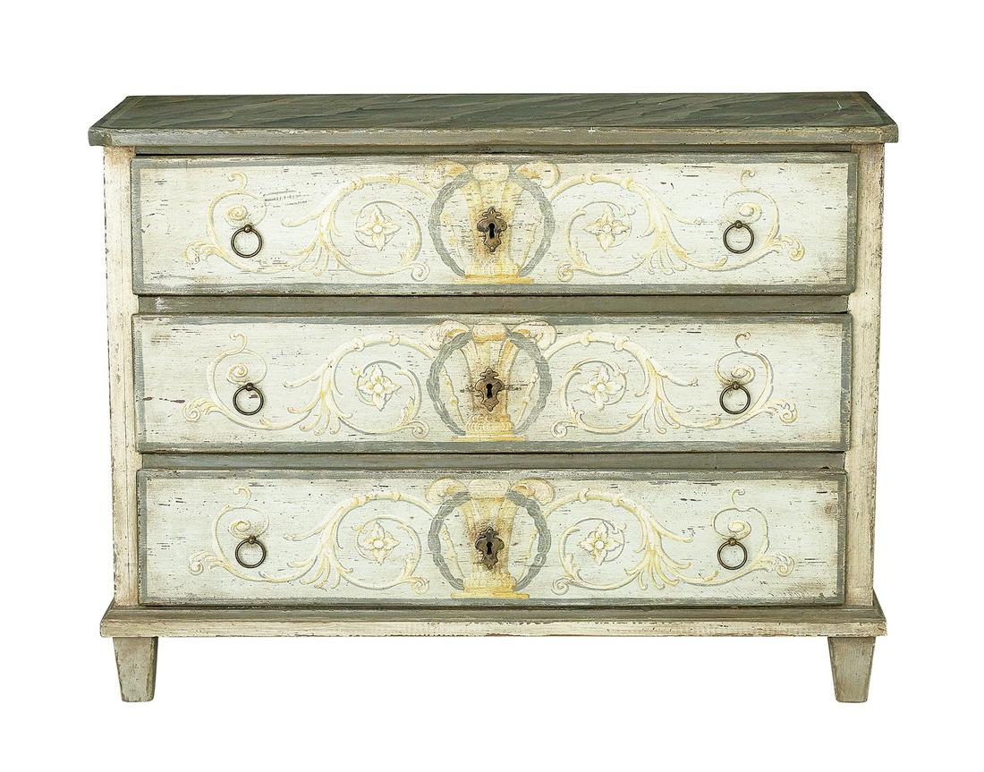 Italian Neoclassical Polychromed Commode (1 of 3)