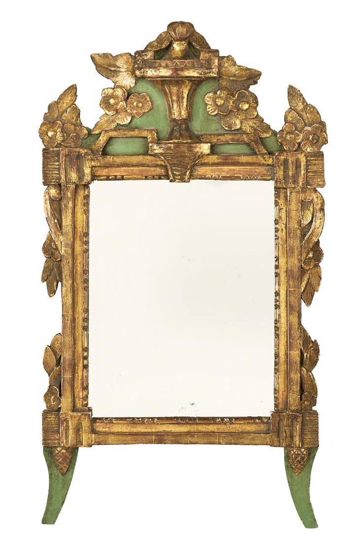 Italian Giltwood and Peint-Vert Mirror (1 of 1)