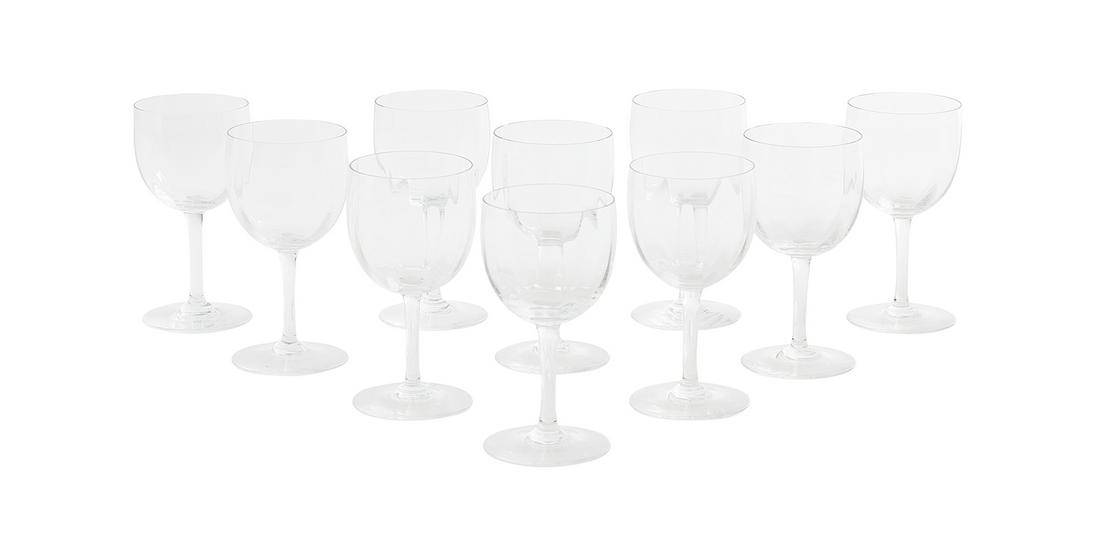 Ten Baccarat "Perfection" Claret Glasses (1 of 1)