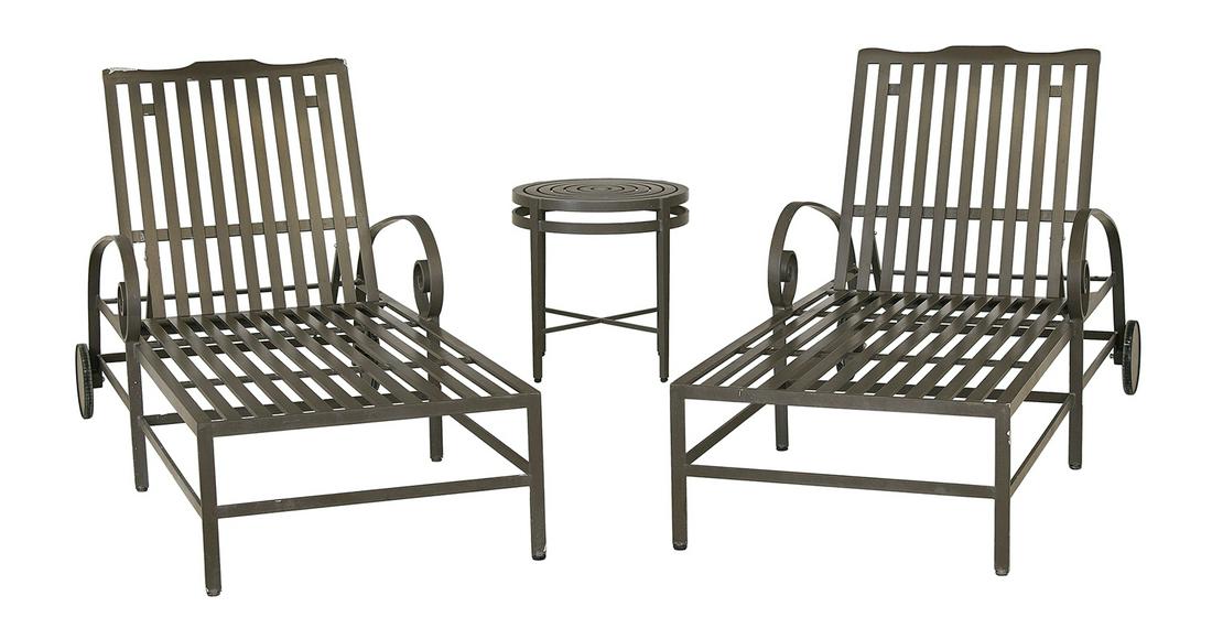 Pair of McKinnon and Harris Sun Chaises and Table (1 of 2)