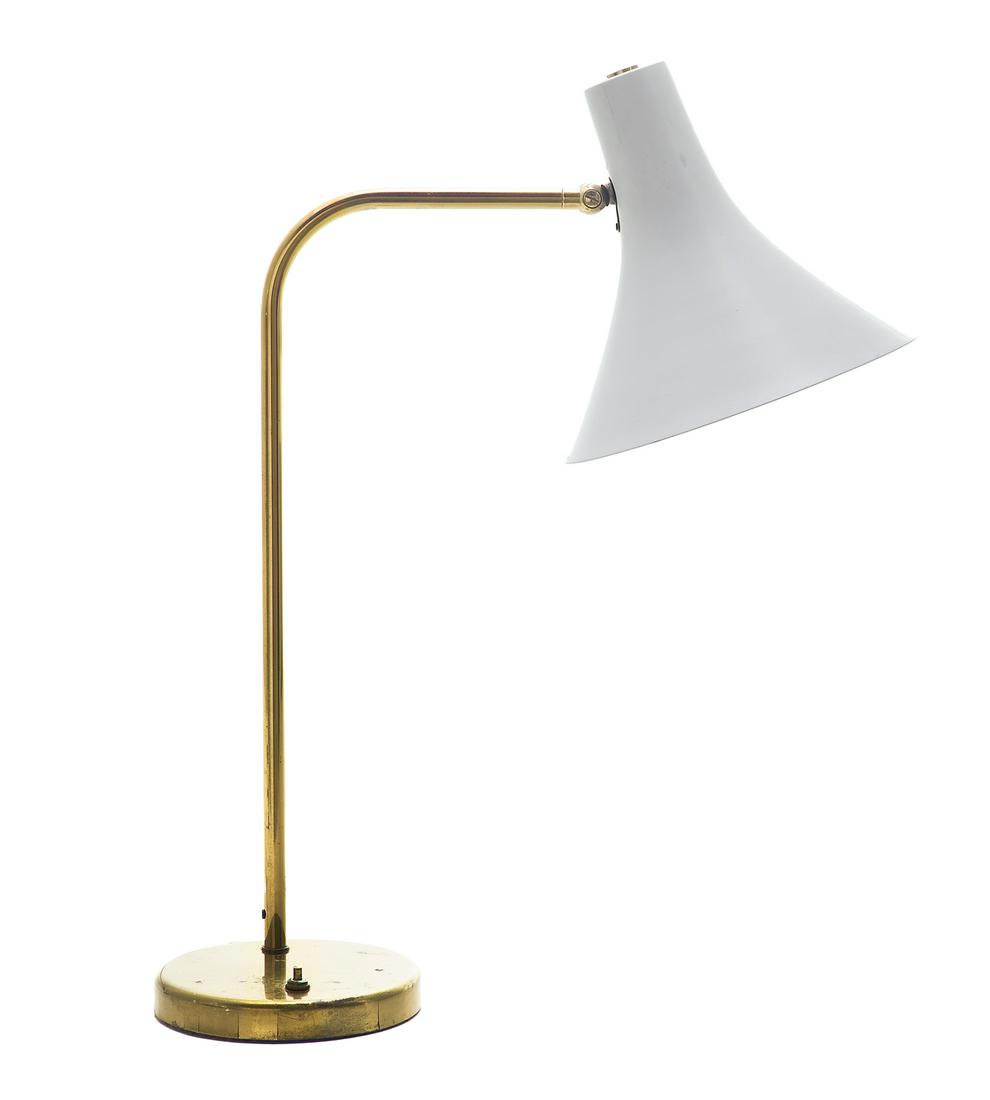 Greta von Nessen Brass Single Cone Lamp (1 of 1)