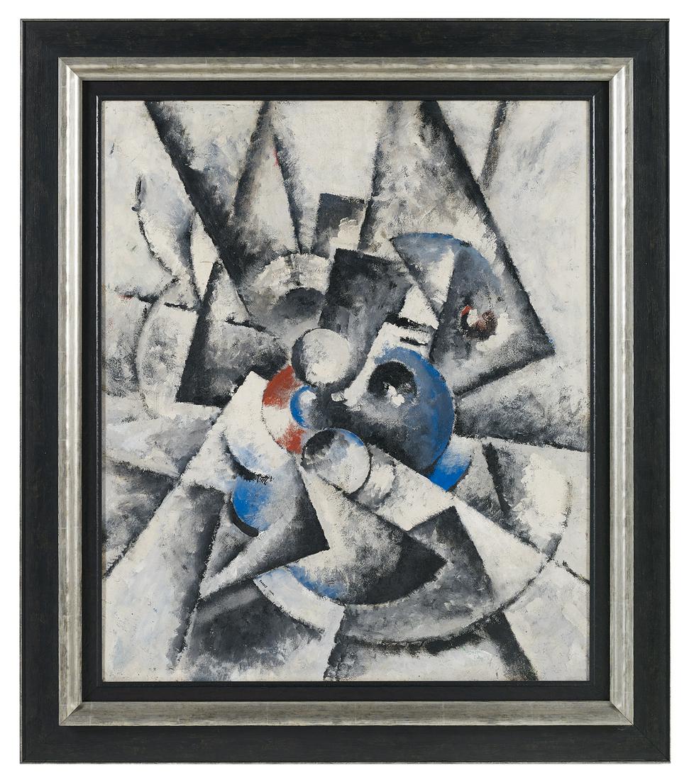 Robert Marc (Swiss/French, 1943-1993): Robert Marc (Swiss/French, 1943-1993) "Composition Cubiste", ca. 1975 oil on masonite signed lower left. Framed. 34-3/4" x 29", framed 43-1/2" x 38" Provenance: Vente Marchaut, France, March 23, 1996,