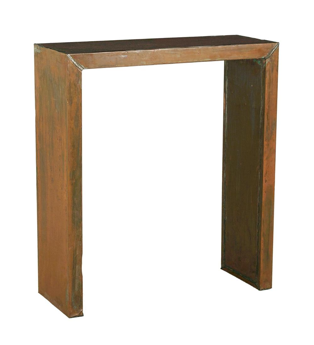 Copper-Wrapped Console Table in the Parsons Taste (1 of 1)