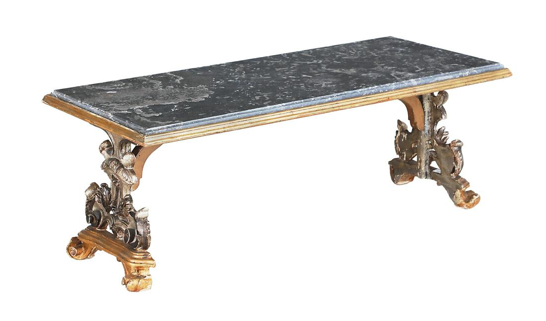 Italian Rococo-Style Marble-Top Coffee Table (1 of 2)