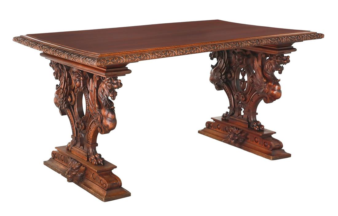 Continental Mahogany Center Table (1 of 3)