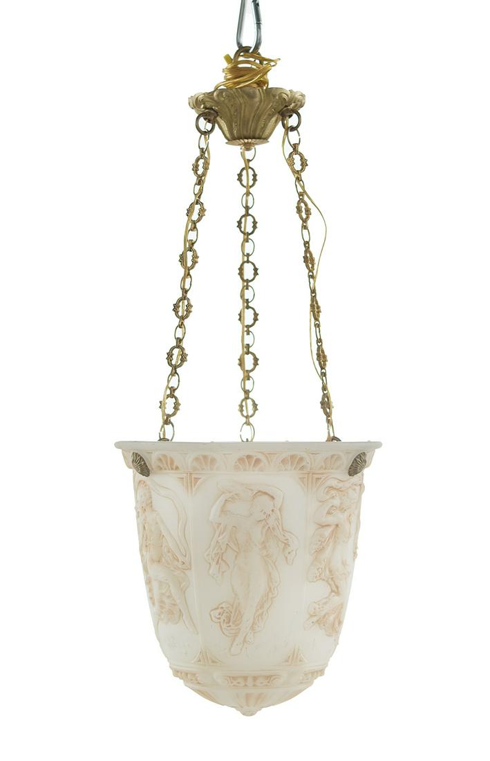 Classical Revival Opaline Glass Hall Lantern (1 of 1)