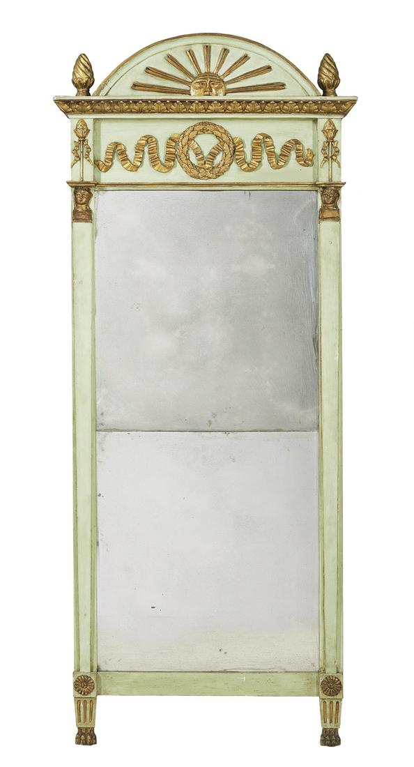 Swedish Gustavian Painted Pier Mirror (1 of 1)