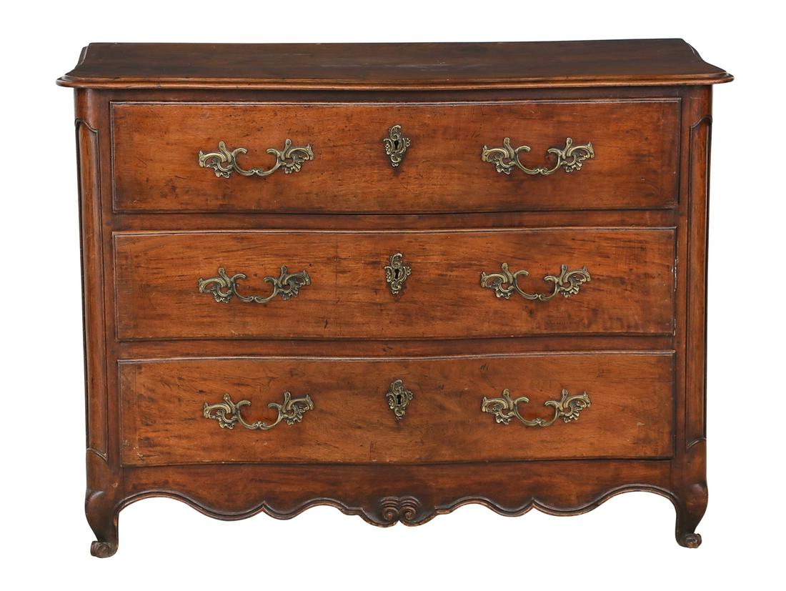 Provincial Louis XV Walnut Commode (1 of 3)