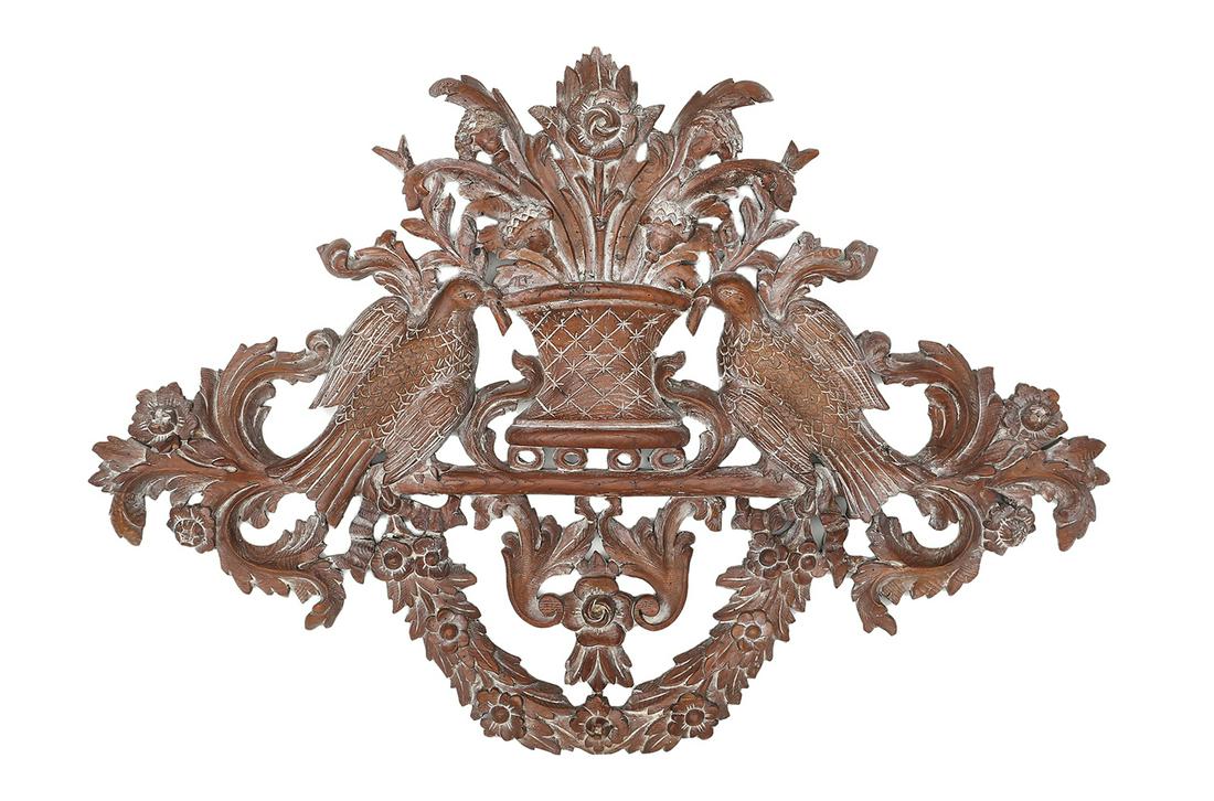 French Wooden Crest in the Neoclassical Taste (1 of 2)