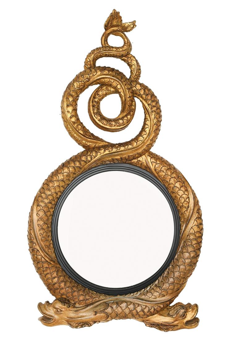 Carvers' Guild Gilt Dolphin Girandole Mirror (1 of 2)