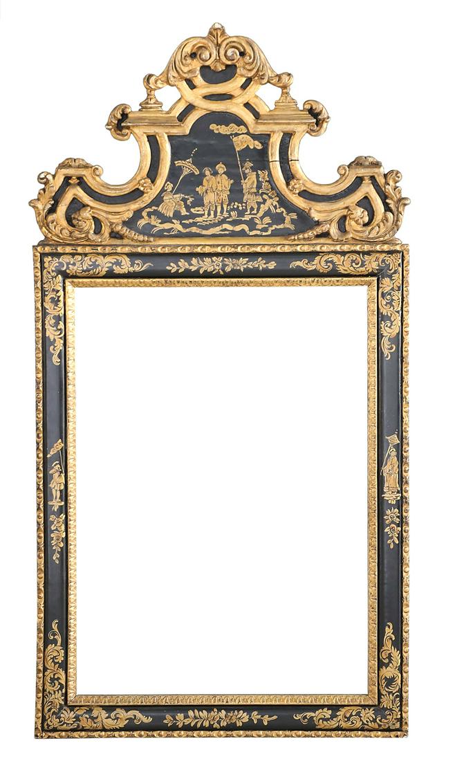 Edwardian Chinoiserie Parcel-Gilt Mirror (1 of 2)