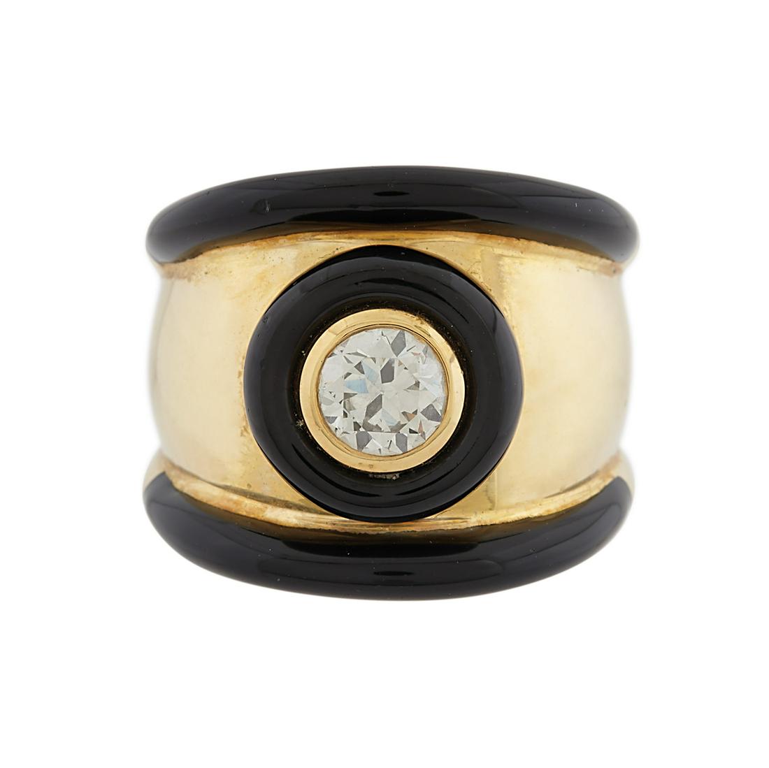 David Webb Diamond and Enamel Ring (1 of 2)