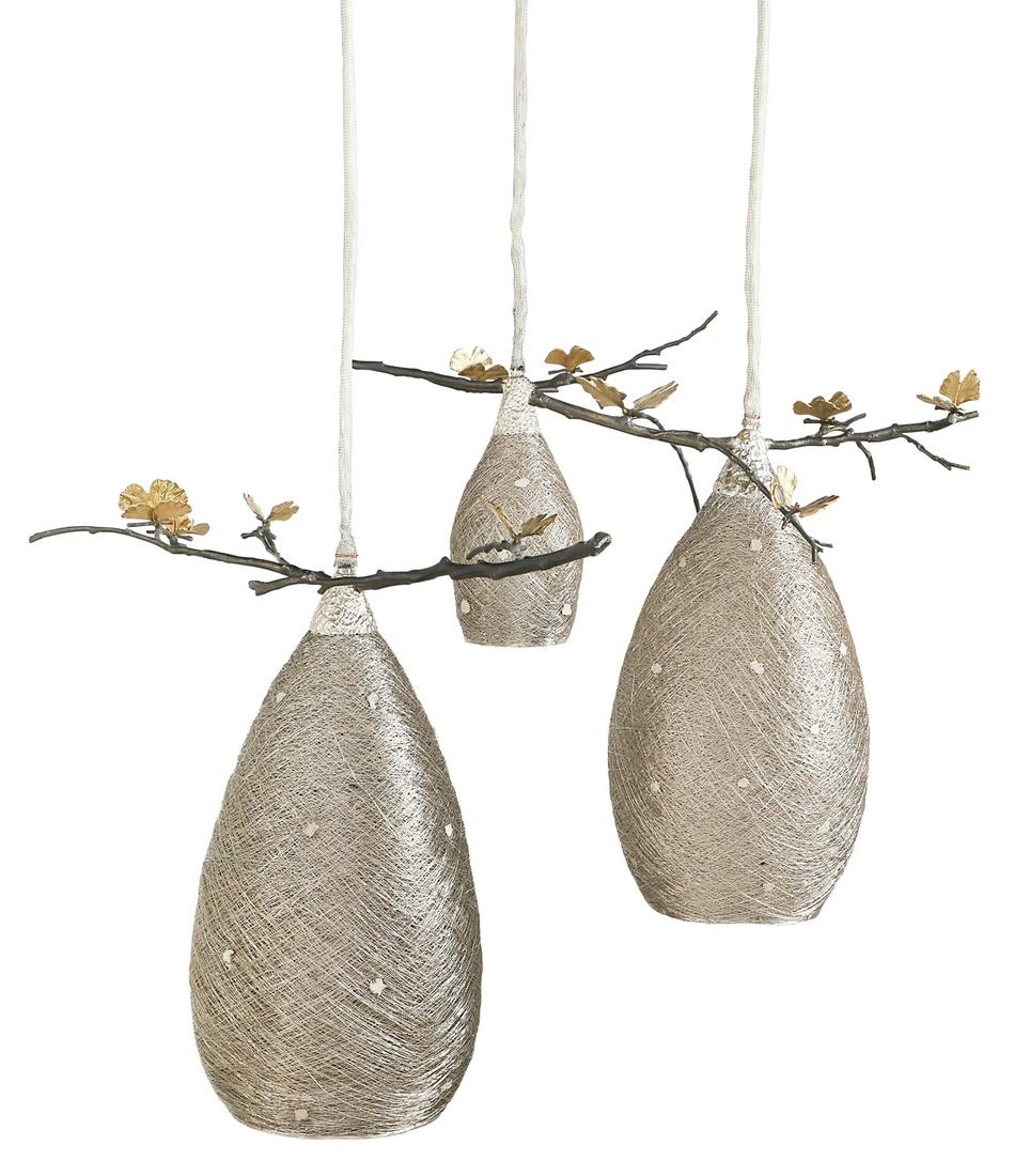 Michael Aram Triple Cocoon Chandelier (1 of 2)