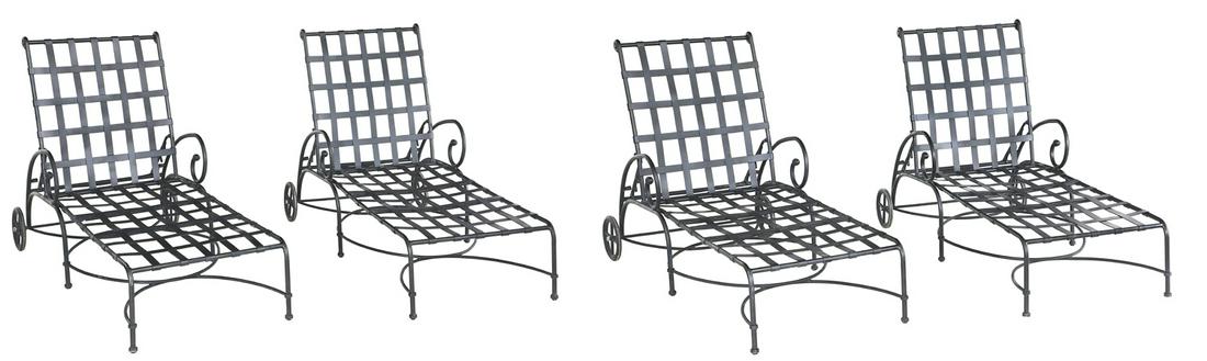 Four Brown Jordan "Florentine" Chaise Lounges (1 of 4)