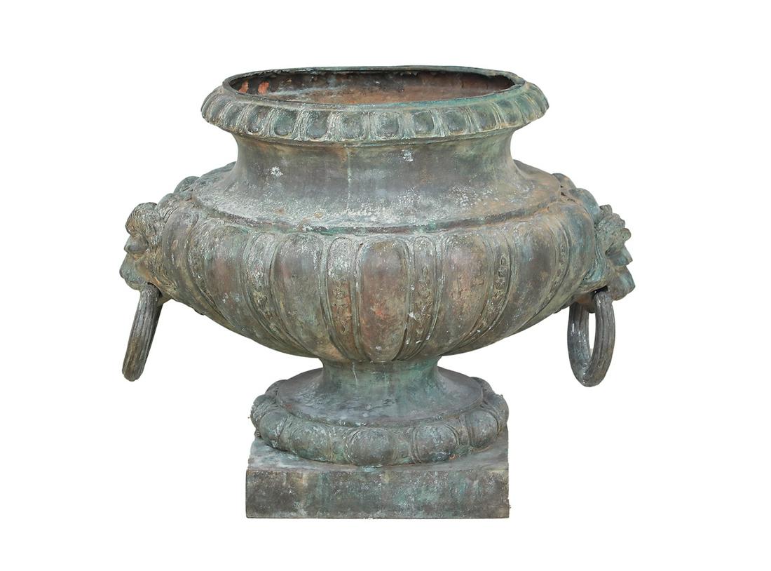 Cast Bronze Garden Urn in the Rococo Taste (1 of 2)