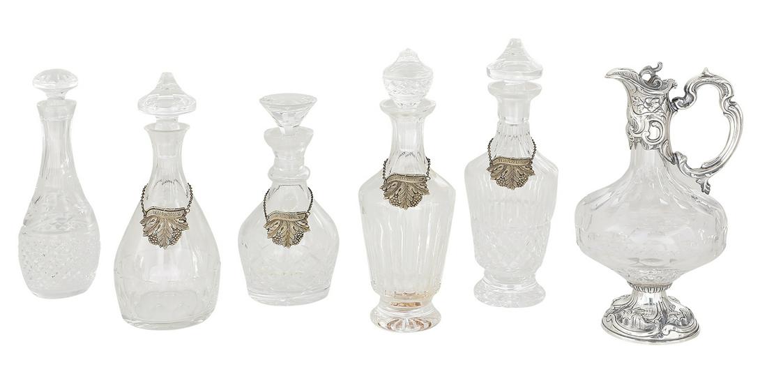Six Glass Decanters (1 of 1)