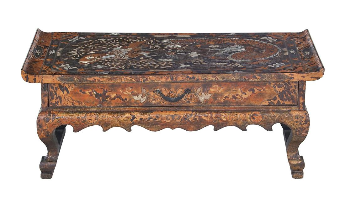 Korean Mother-of-Pearl and Lacquered Scholar's Desk (1 of 3)