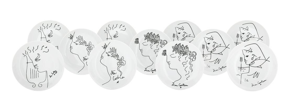 Set of Eleven French Porcelain Plates (1 of 6)