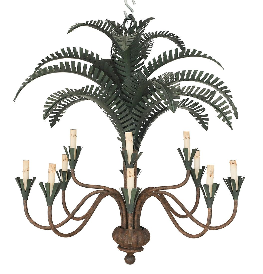 Contemporary Enameled Metal Chandelier (1 of 1)