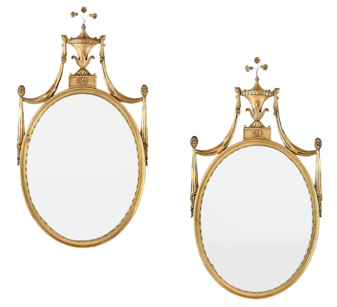 Pair of Giltwood Mirrors in the Adam Taste (1 of 5)
