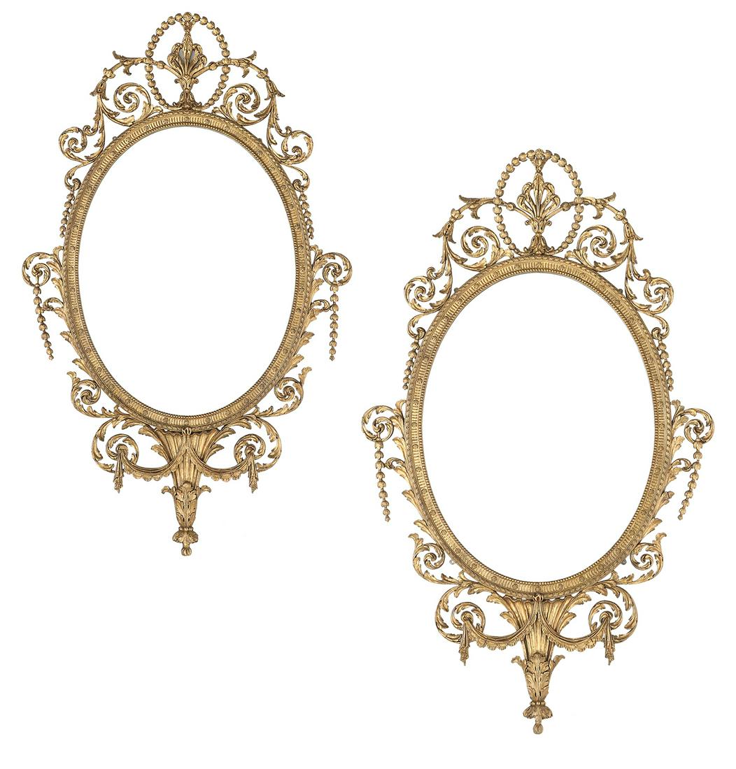 Pair of Monumental Giltwood Mirrors (1 of 9)