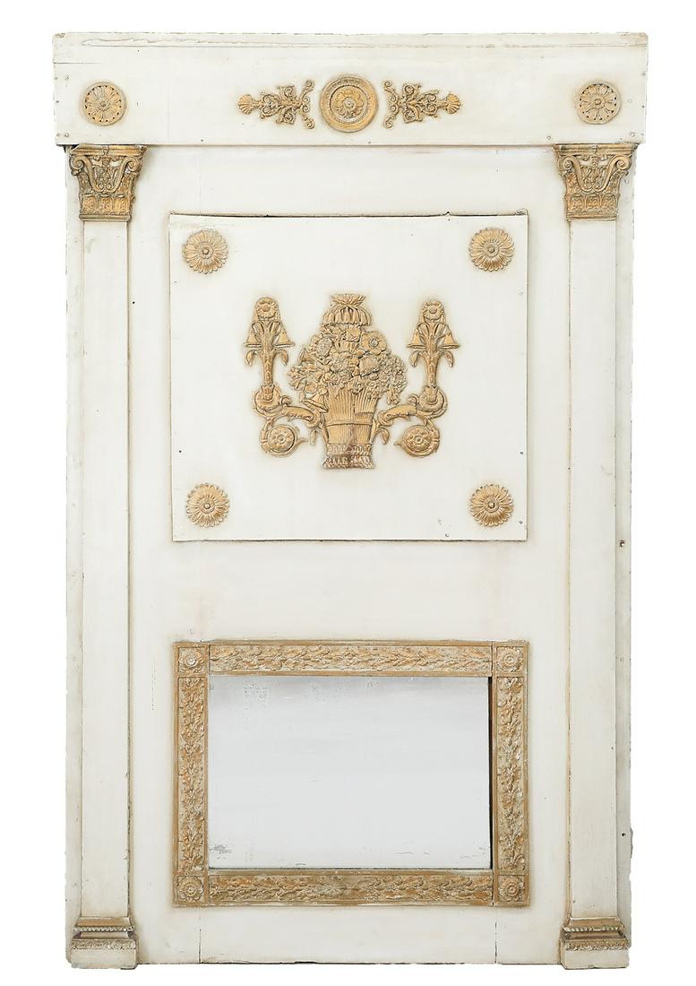 French Empire-Style Parcel-Gilt Trumeau Mirror (1 of 2)