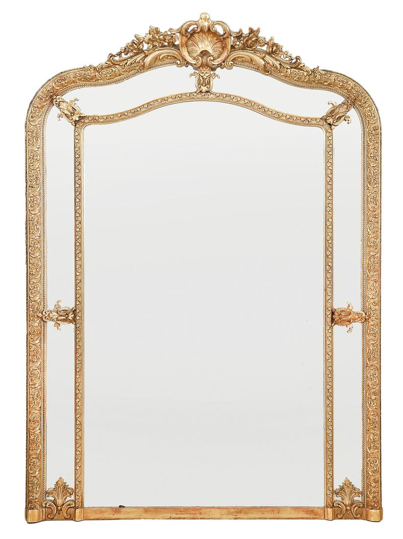 Monumental Napoleon III Overmantel Mirror (1 of 2)
