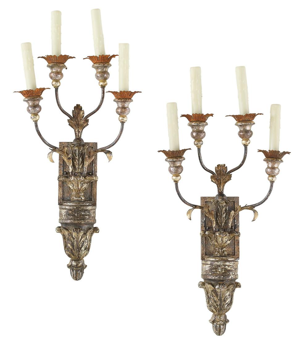 Pair of Large Neoclassical-Style Sconces (1 of 3)