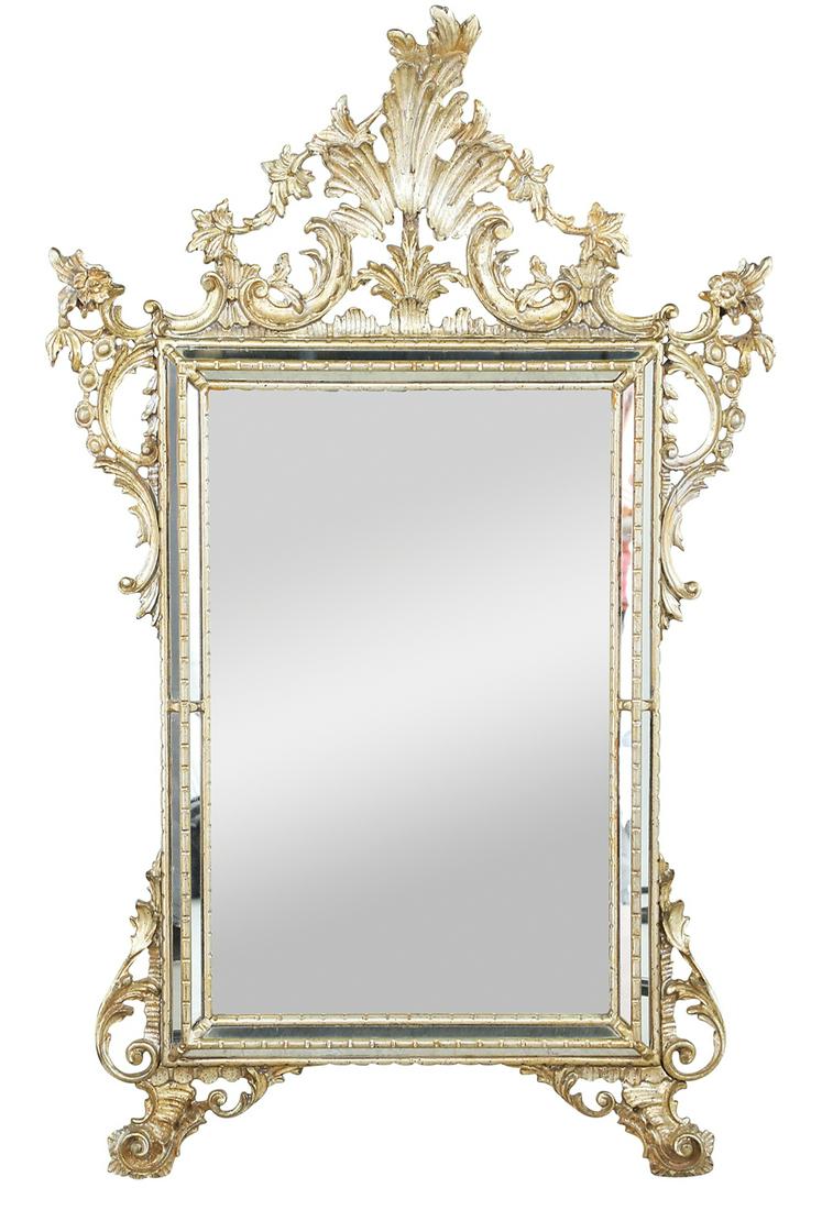 Silver-Gilt Mirror in the Italian Rococo Taste (1 of 2)