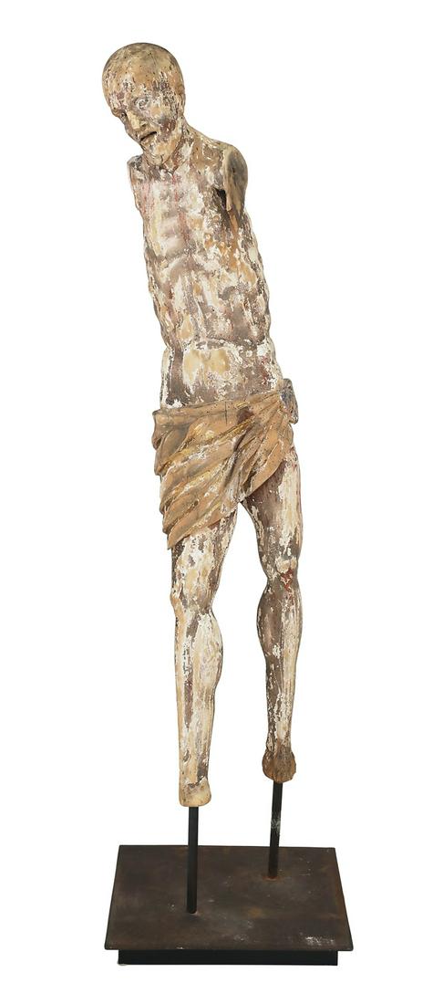 Large Painted Wood Figure of St. Jerome (1 of 7)