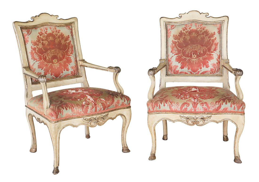 Pair of Italian Painted Armchairs (1 of 2)