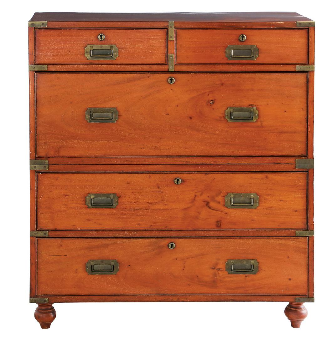 Regency-Style Mahogany Campaign Chest (1 of 3)