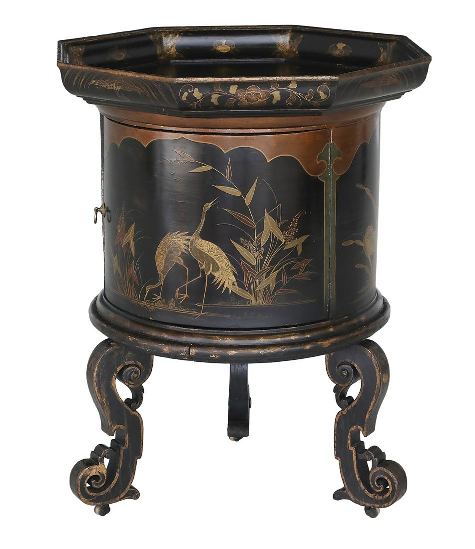 Edwardian Lacquered Chinoiserie Drum Table (1 of 3)