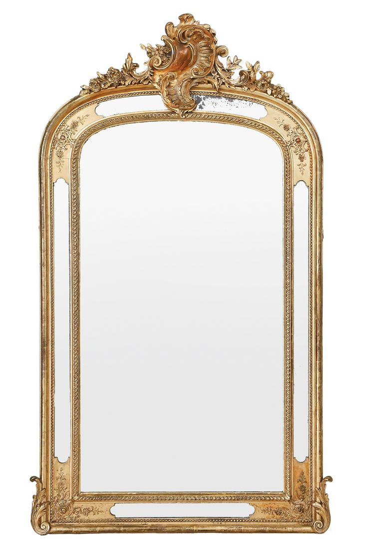 Fin-de-Siecle Giltwood Mirror in the Rococo Taste (1 of 2)