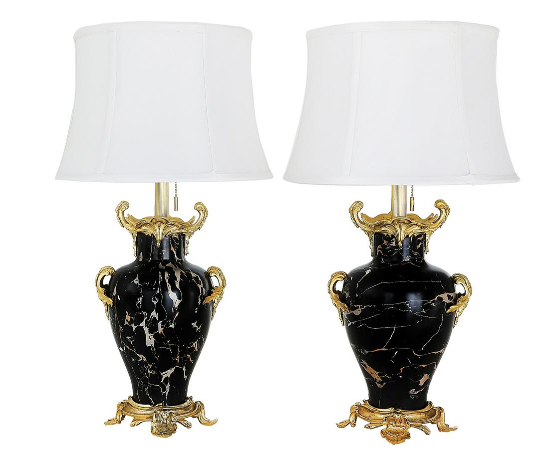 Italian Porcelain and Gilt-Bronze Table Lamps (1 of 2)