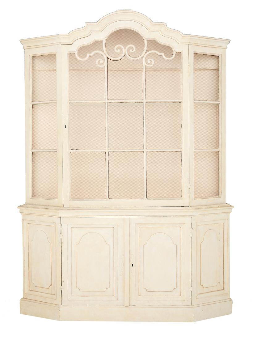 Dutch Rococo-Style Painted Cabinet (1 of 2)