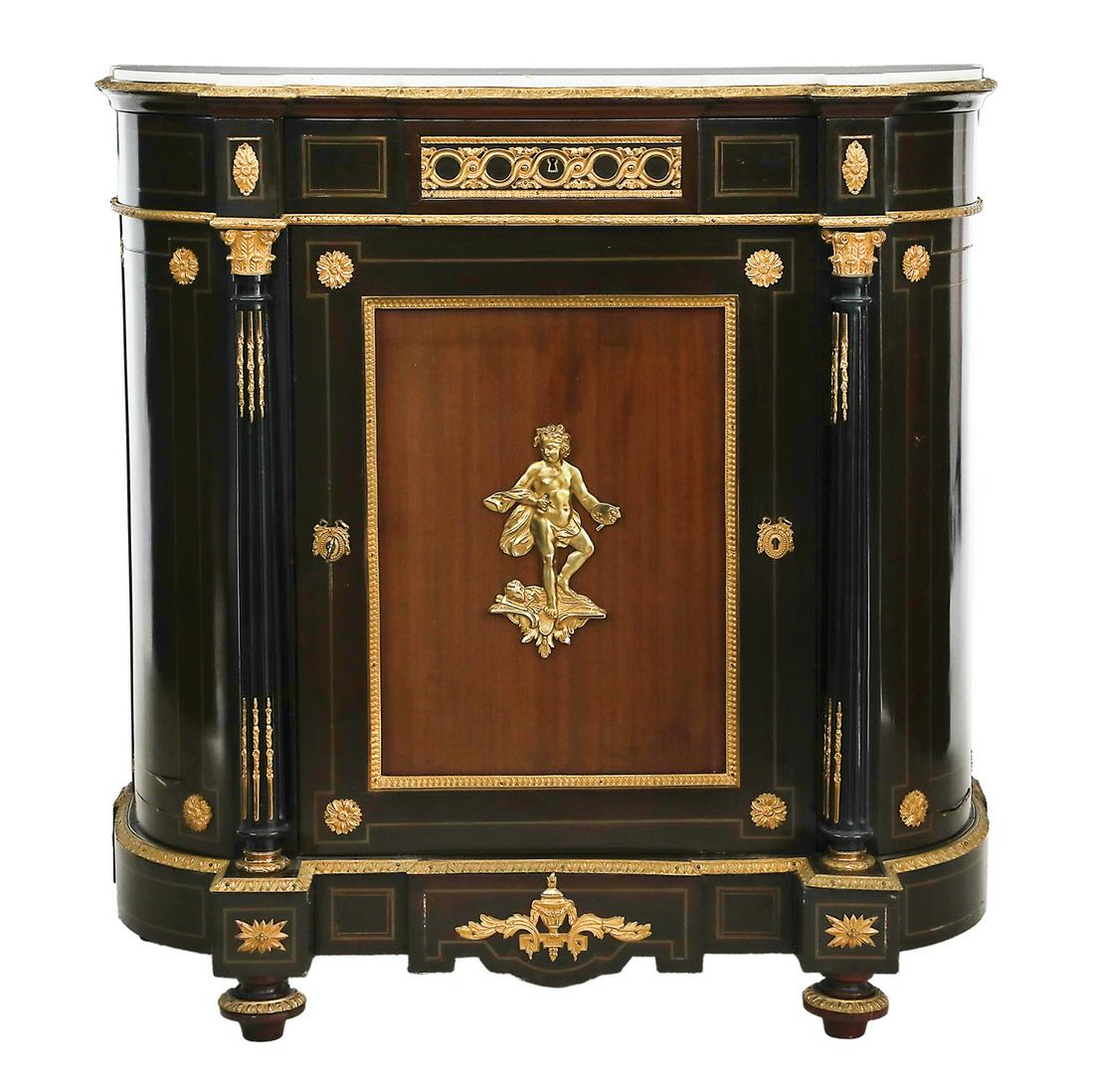 Louis XVI-Style Marble-Top Cabinet (1 of 3)